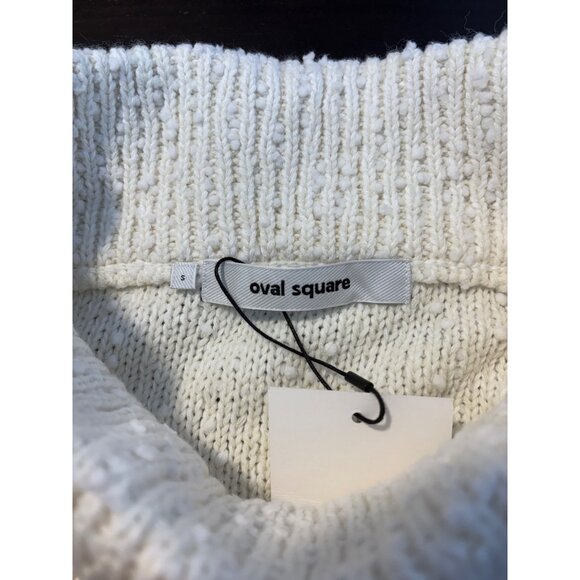 NEW Oval Square Dot Knit Sweater Mini Skirt Off White Small Elastic Waist Cream - Picture 6 of 12